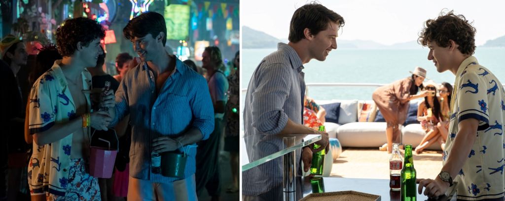 Biały Lotos, sezon IV, serial platformy MAX, The White Lotus, Saxon i Lochlan Ratliff, aktorzy Patrick Schwarzenegger i Sam Nivola