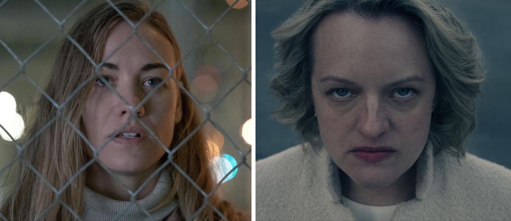 recenzja serialu Opowieść Podręcznej (The Handmaid's Tale), sezon 6, na MAX, Elisabeth Moss jako June Osborne i Yvonne Strahovski jako Serena Joy Waterford