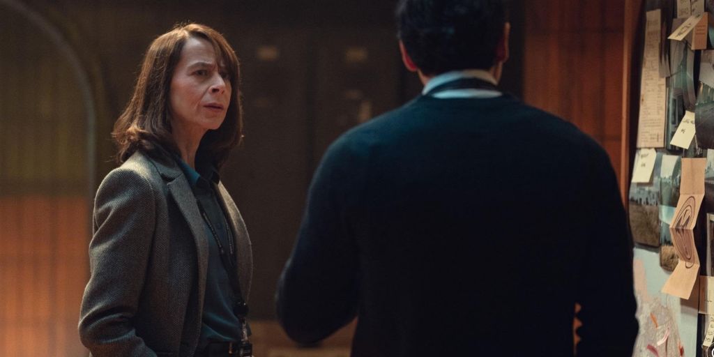 Dept. Q, Wydział Q, serial Netflix, czerwiec 2025, Kate Dickie jako Moira Jacobson