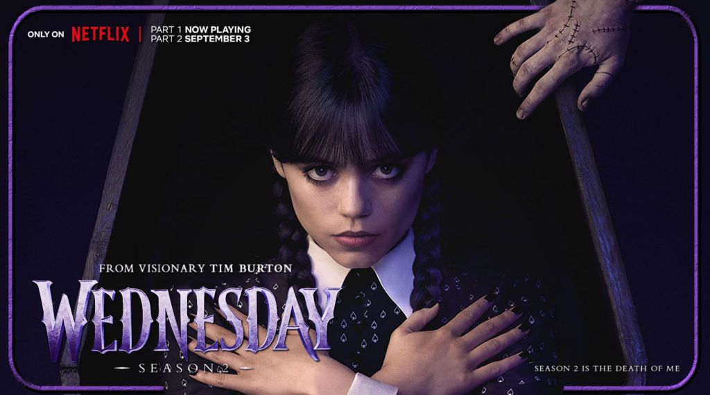 recenzja serialu 'Wednesday", sezon 2, Jenna Ortega w roli głównej, platforma streamingowa Netflix, wrzesień 2025