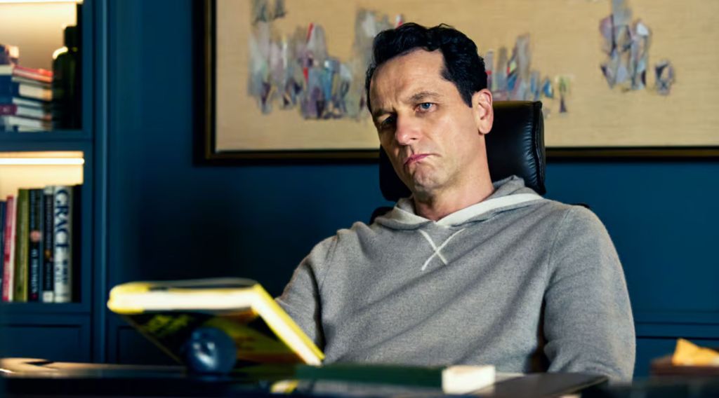 Matthew Rhyes jako Nile Jarvis w serialu "Bestia we mnie" (The Beast in Me), Netflix, listopad 2025