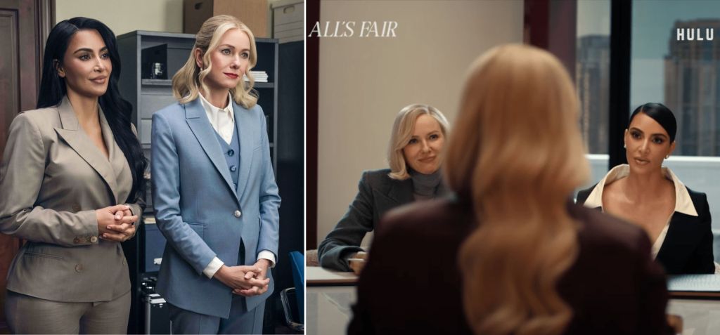 Kim Kardashian i Naomi Watts jako Allura Grant i Liberty Ronson w serialu "All's Fair" (Wszystko dozwolone), Disney+, recenzja, opinie, oceny